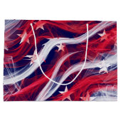 Amerikaanse Flag Custom Cadeau-tas Large Cadeautasje (Achterkant)