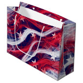 Amerikaanse Flag Custom Cadeau-tas Large Cadeautasje (Voorkant Gekanteld)