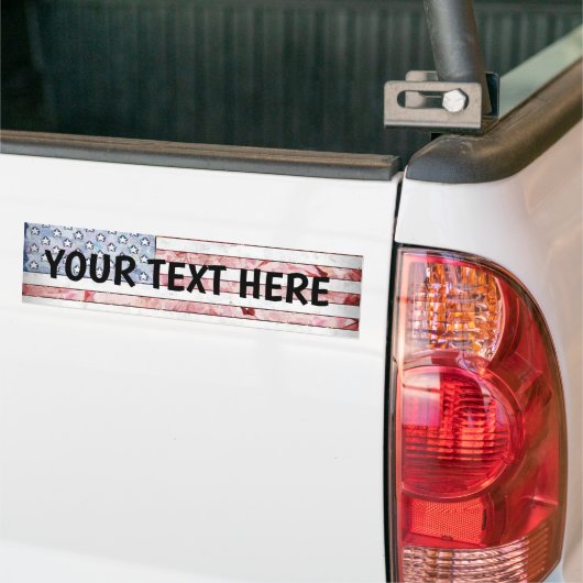 AMERIKAANSE FLAG CUSTOM CREËER UW EIGEN BUMPERSTICKER (Op Truck)
