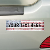 AMERIKAANSE FLAG CUSTOM CREËER UW EIGEN BUMPERSTICKER (Op auto)