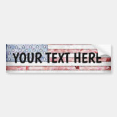 AMERIKAANSE FLAG CUSTOM CREËER UW EIGEN BUMPERSTICKER (Voorkant)
