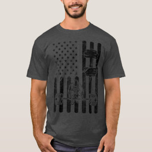 Amerikaanse Flag Deadlift Workout Gym Fitness Eerc T-shirt