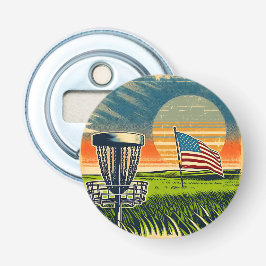  Amerikaanse Flag Disc Golf  Sun Button Flesopener