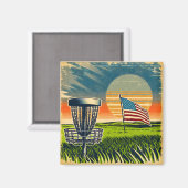  Amerikaanse Flag Disc Golf  Sun Magneet (Voorkant / Achterkant)