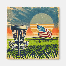  Amerikaanse Flag Disc Golf  Sun Magneet
