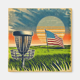  Amerikaanse Flag Disc Golf  Sun Magneet