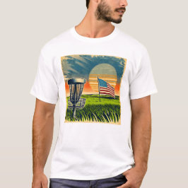  Amerikaanse Flag Disc Golf  Sun T-shirt
