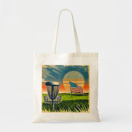 Amerikaanse Flag Disc Golf  Sun Tote Bag