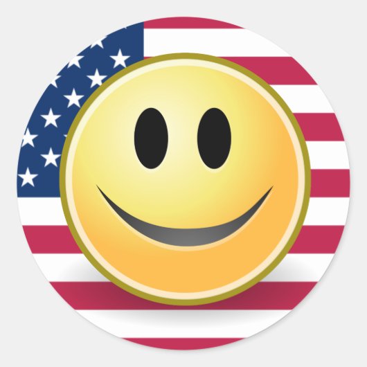 Amerikaanse Flag Face Sticker (Voorkant)