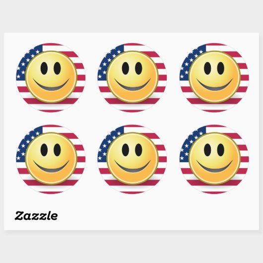 Amerikaanse Flag Face Sticker (Vel)