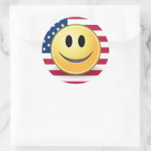 Amerikaanse Flag Face Sticker (Tas)