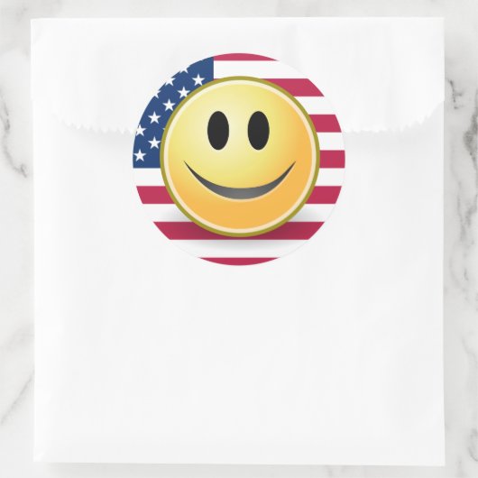 Amerikaanse Flag Face Sticker (Tas)