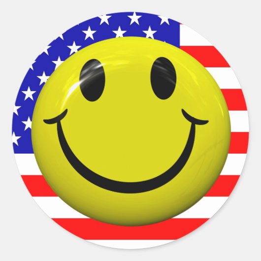 Amerikaanse Flag Face Stickers (Voorkant)