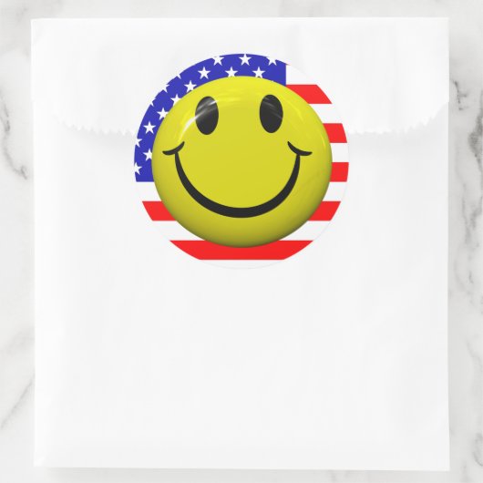 Amerikaanse Flag Face Stickers (Tas)