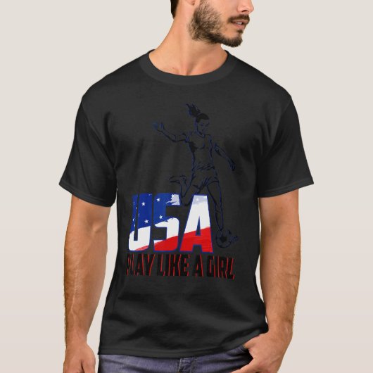 Amerikaanse Flag Football Team Game Goal Score Pla T-shirt (Voorkant)