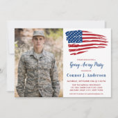 Amerikaanse Flag Foto: Militair onderweg Kaart (Voorkant)