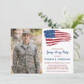 Amerikaanse Flag Foto: Militair onderweg Kaart (Staand voorkant)