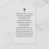 Amerikaanse Flag Funeral Memorial Prayer Photo Car Visitekaartje (Achterkant)