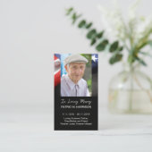 Amerikaanse Flag Funeral Memorial Prayer Photo Car Visitekaartje (Staand voorkant)