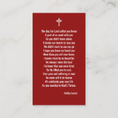 Amerikaanse Flag Funeral Memorial Prayer Photo Car Visitekaartje (Achterkant)