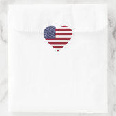 AMERIKAANSE FLAG HEART STICKER (Tas)