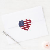 AMERIKAANSE FLAG HEART STICKER (Envelop)