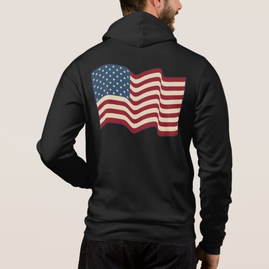  Amerikaanse Flag Jacket Hoodie (Achterkant)