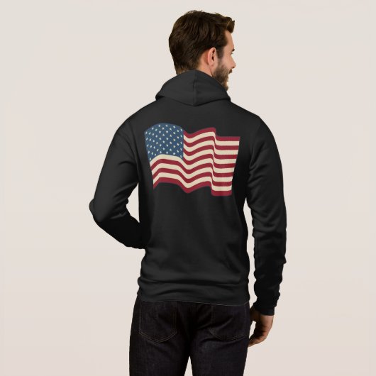  Amerikaanse Flag Jacket Hoodie (Achterkant volledig)