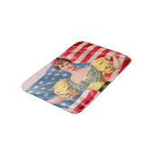 Amerikaanse Flag Lady Liberty Independence Badmat (Gekanteld)