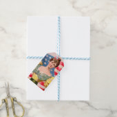 Amerikaanse Flag Lady Liberty Independence Cadeaulabel (Met Touw)