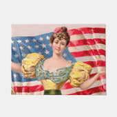 Amerikaanse Flag Lady Liberty Independence Deurmat (Voorkant)