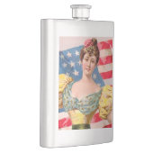 Amerikaanse Flag Lady Liberty Independence Heupfles (Rechts)