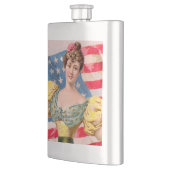 Amerikaanse Flag Lady Liberty Independence Heupfles (Links)