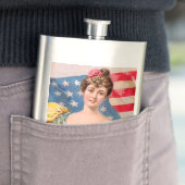 Amerikaanse Flag Lady Liberty Independence Heupfles (Voorbeeld)