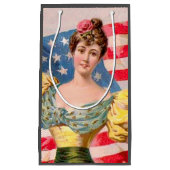 Amerikaanse Flag Lady Liberty Independence Klein Cadeauzakje (Voorkant)