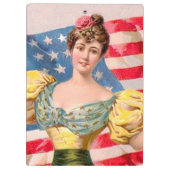 Amerikaanse Flag Lady Liberty Independence Klembord (Achterkant)