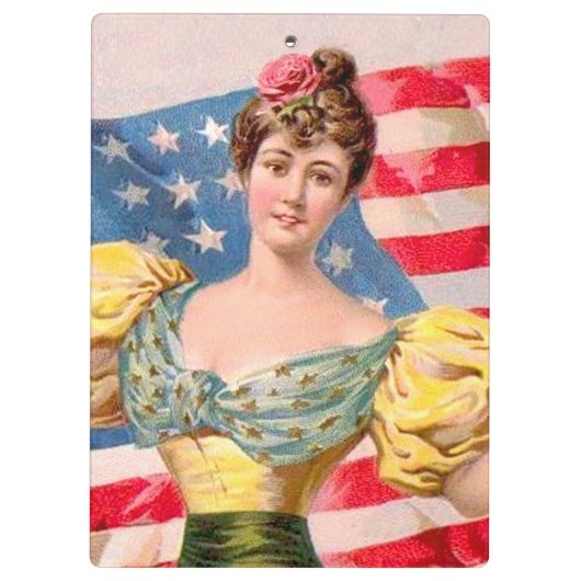 Amerikaanse Flag Lady Liberty Independence Klembord (Achterkant)
