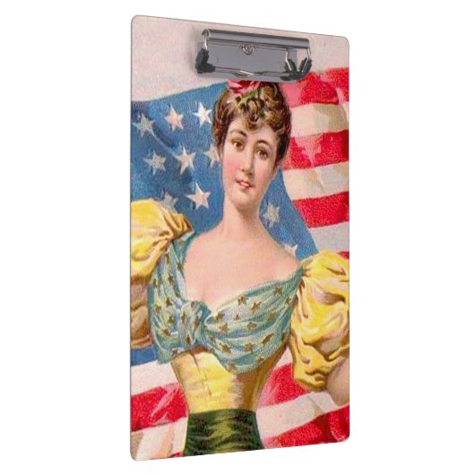 Amerikaanse Flag Lady Liberty Independence Klembord (Rechts)