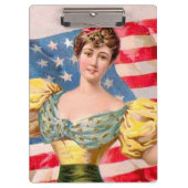 Amerikaanse Flag Lady Liberty Independence Klembord (Voorkant)