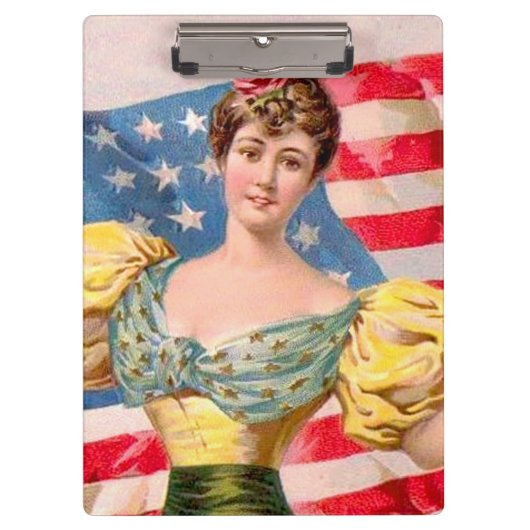 Amerikaanse Flag Lady Liberty Independence Klembord (Voorkant)