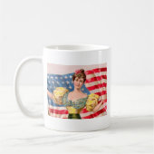 Amerikaanse Flag Lady Liberty Independence Koffiemok (Links)