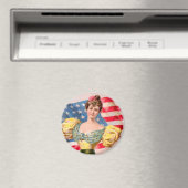 Amerikaanse Flag Lady Liberty Independence Magneet (Insitu (Vaatwasser))