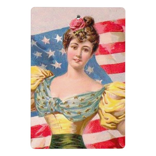 Amerikaanse Flag Lady Liberty Independence Mini Klembord (Achterkant)