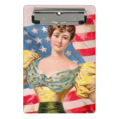 Amerikaanse Flag Lady Liberty Independence Mini Klembord (Voorkant)
