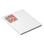 Amerikaanse Flag Lady Liberty Independence Notitieblok (Schuin)