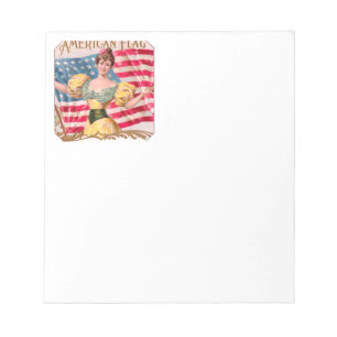 Amerikaanse Flag Lady Liberty Independence Notitieblok