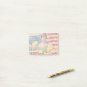Amerikaanse Flag Lady Liberty Independence Post-it® Notes (Op bureau)
