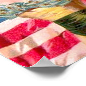 Amerikaanse Flag Lady Liberty Independence Poster (Hoek)