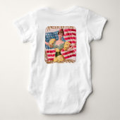 Amerikaanse Flag Lady Liberty Independence Romper (Achterkant)
