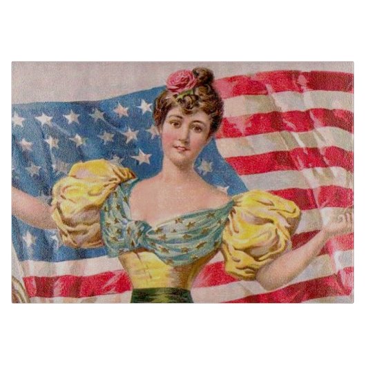 Amerikaanse Flag Lady Liberty Independence Snijplank (Voorkant)